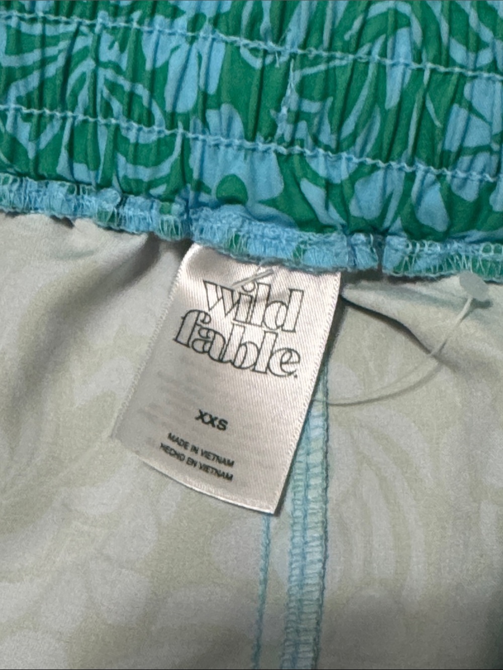 wild fable Teal Floral Drawstring Athletic Shorts - Picture 2 of 3